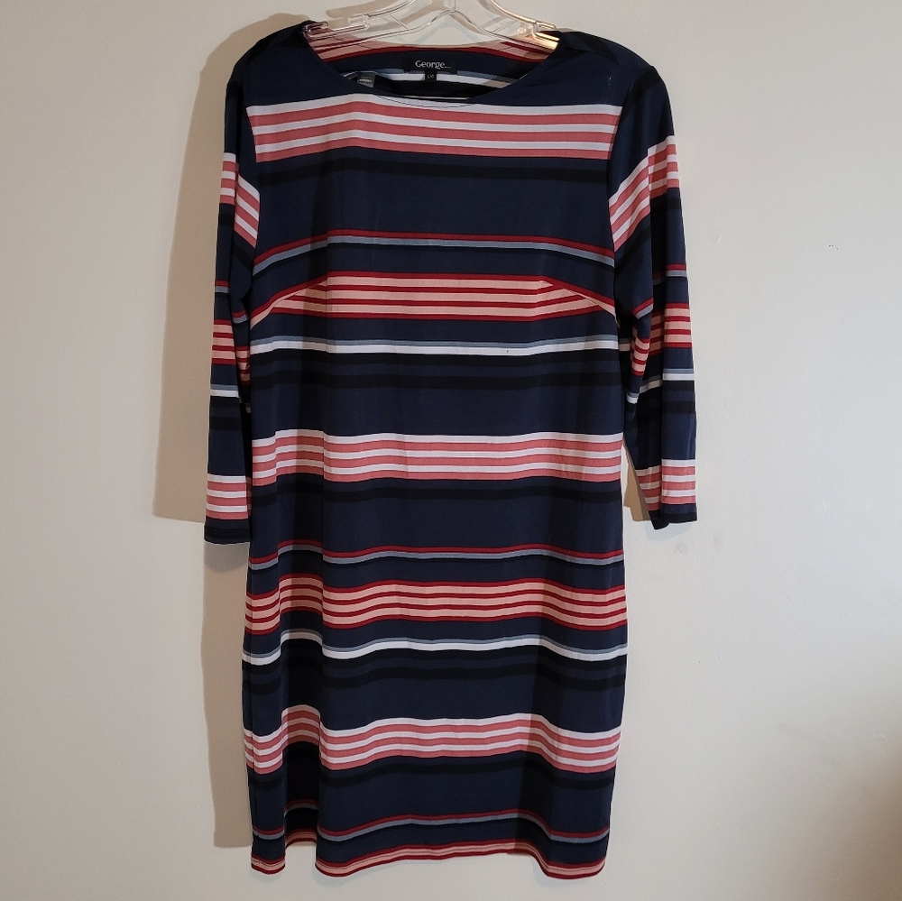 George -- Red, Navy, White Striped Tunic
